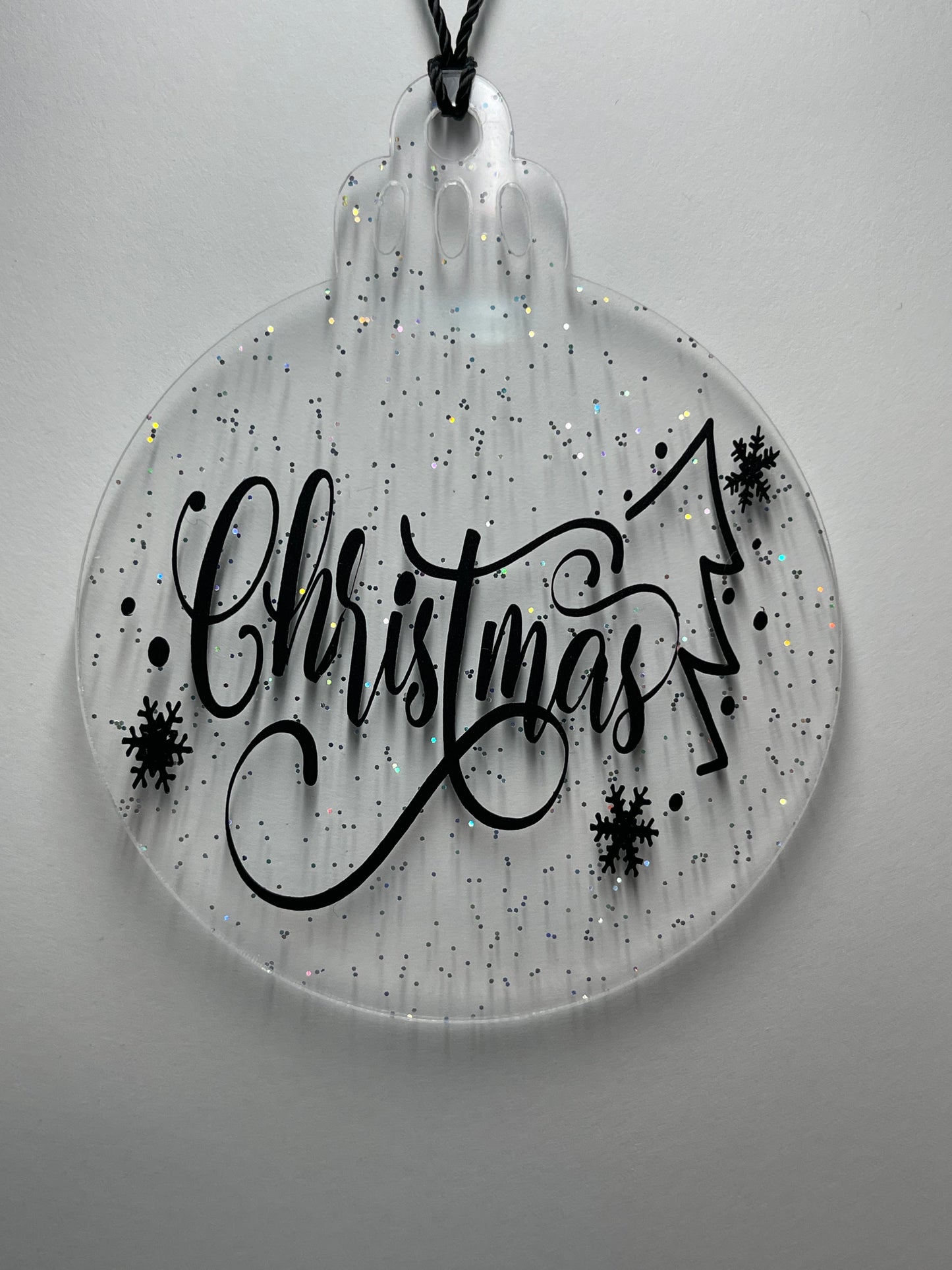 3 IN CHRISTMAS WITH TREE CLEAR GLITTER