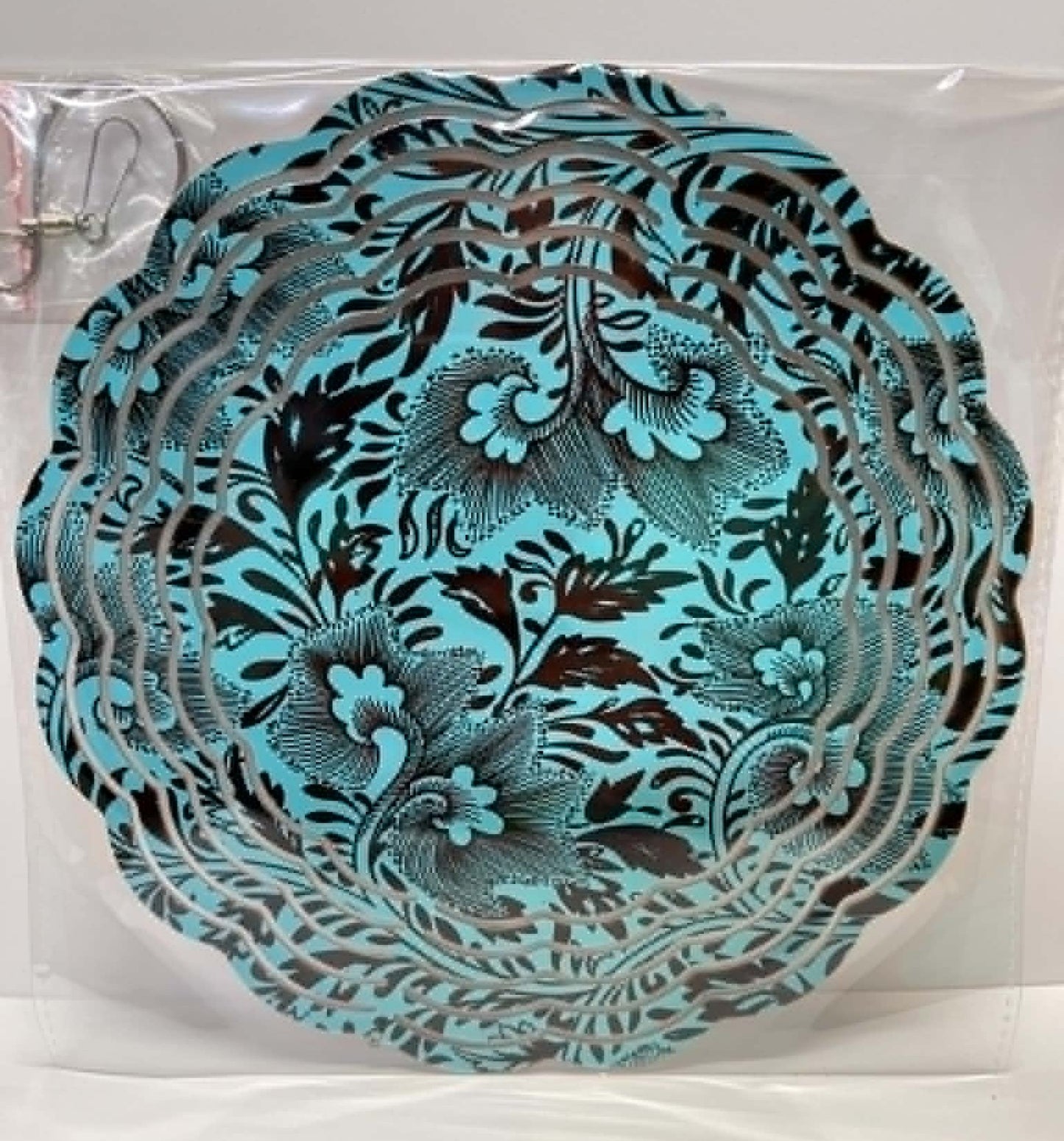 TEAL AND BLACK WINDSPINNER