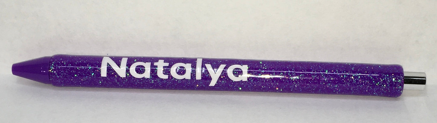 Dark Purple Example Glitter 
Pen