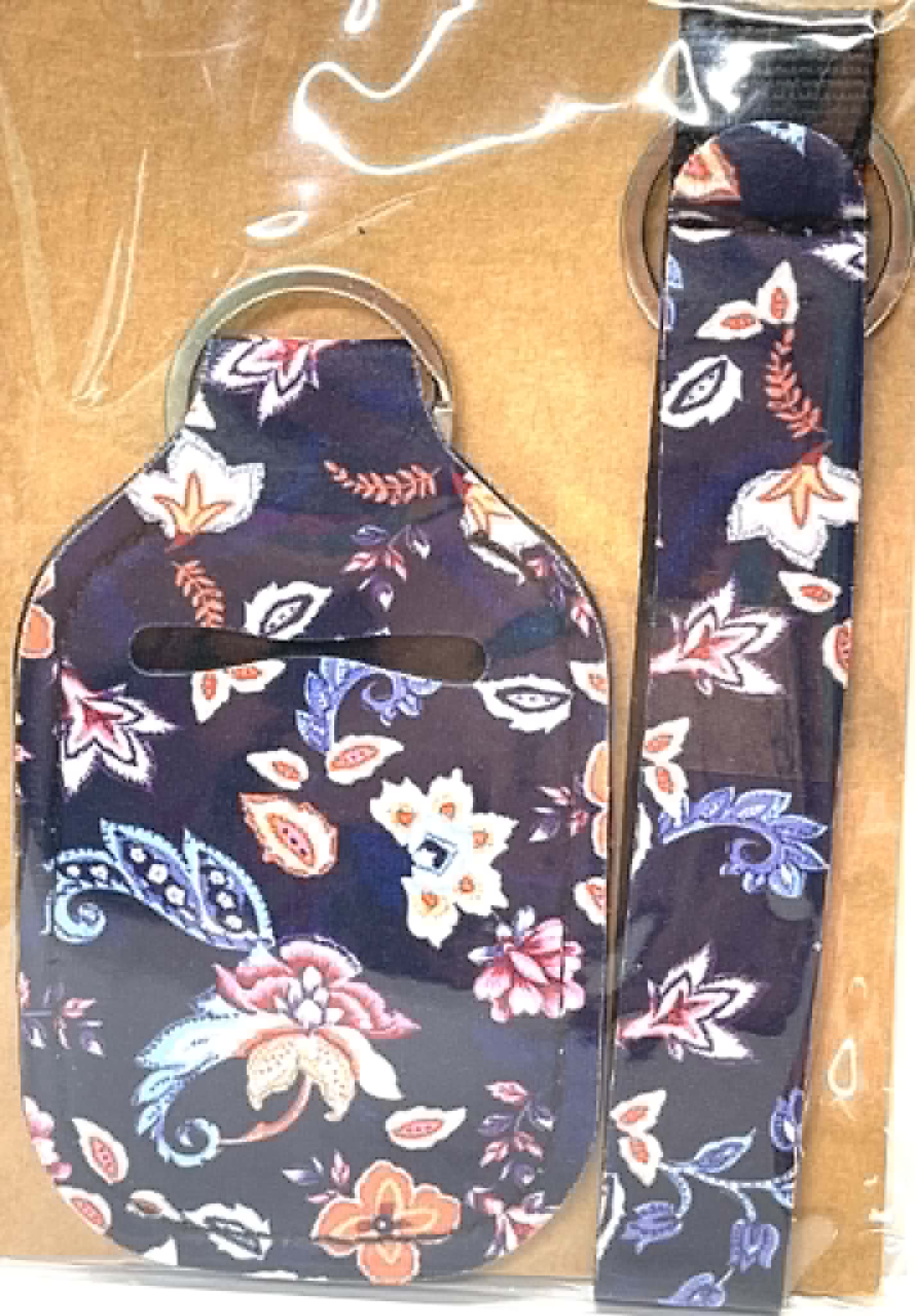 2 PC DARK BLUE FLORAL