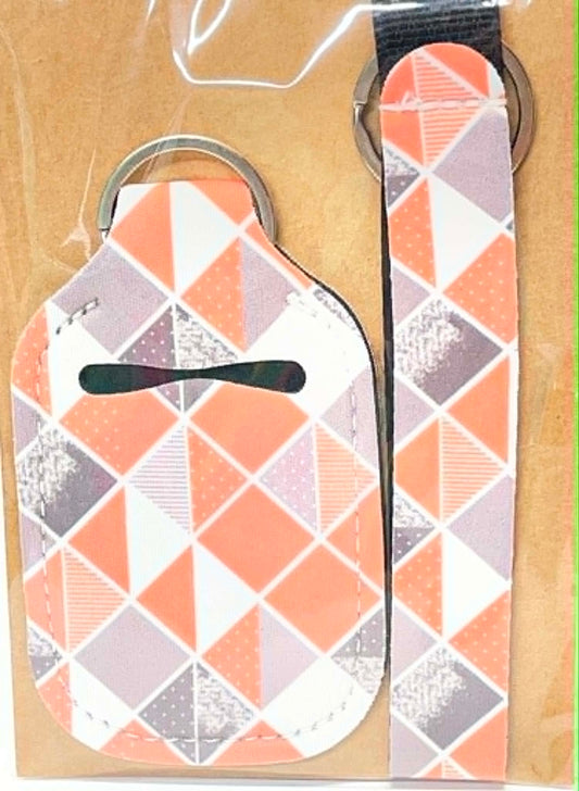 2 PC GRAY AND ORANGE TRIANGLES