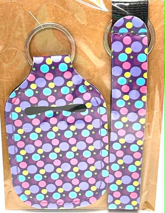2 PC PURPLE WITH POLKA DOTS
