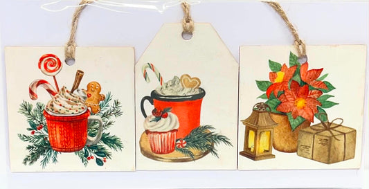 3 PC SET MUGS AND LANTERN
