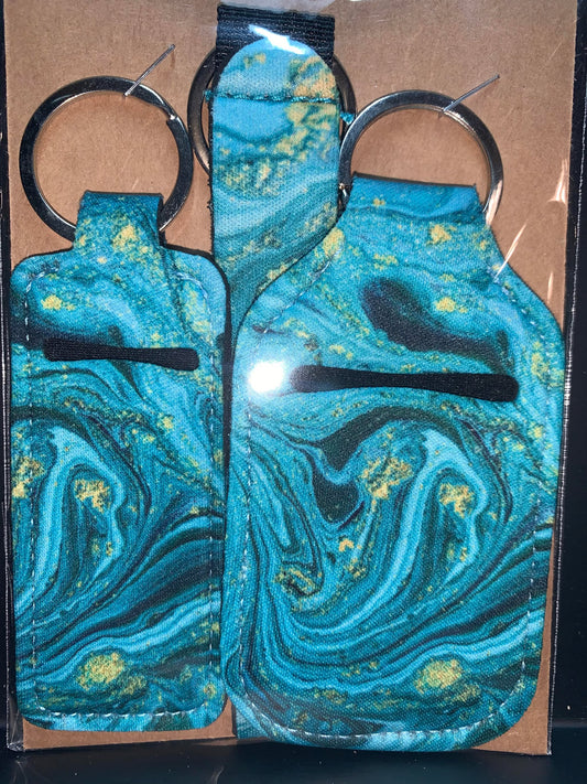 3 PC TEAL MARBLE