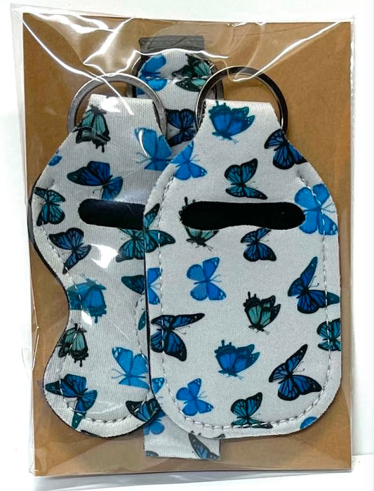 3 PC WHITE WITH BLUE BUTTERFLIES