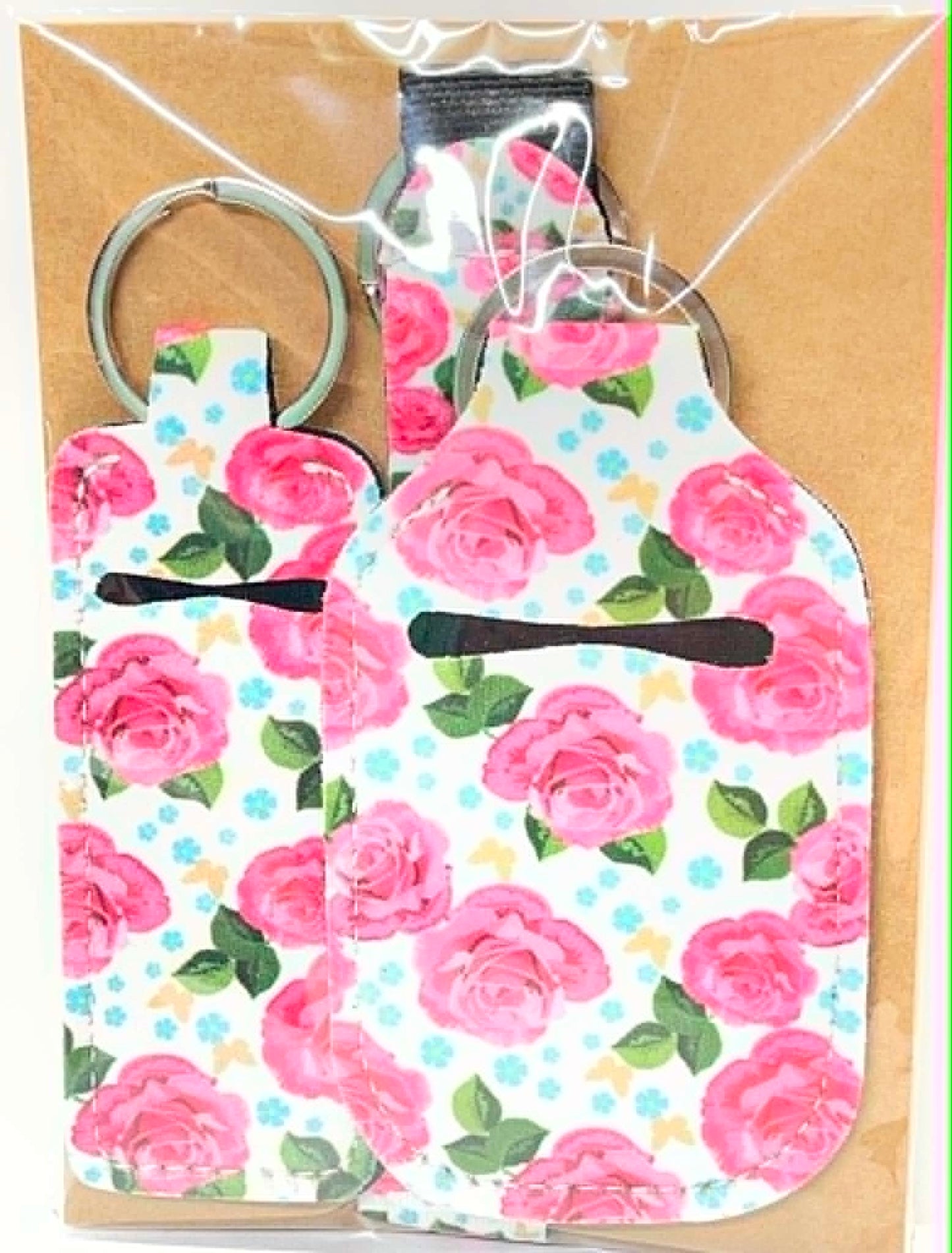 3 PC WHITE BACKGROUND WITH PINK ROSES