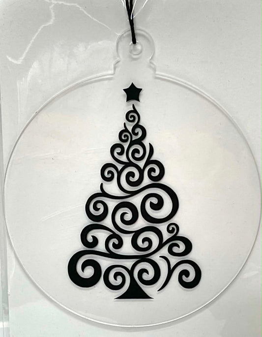 4 IN CHRISTMAS TREES BLACK VINYL 3 OPTIONS TO CHOOSE FROM