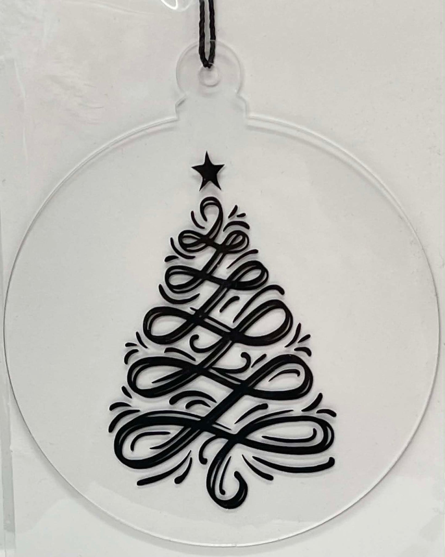 4 IN CHRISTMAS TREES BLACK VINYL 3 OPTIONS TO CHOOSE FROM