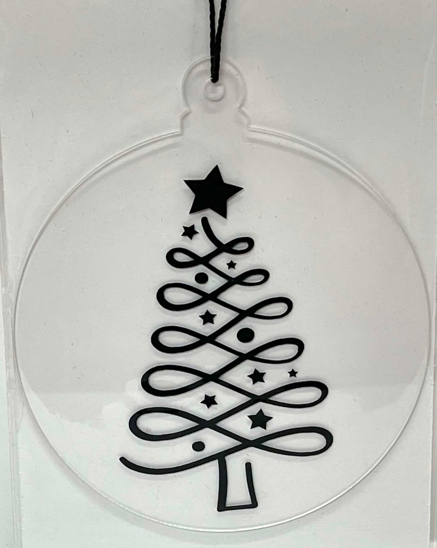 4 IN CHRISTMAS TREES BLACK VINYL 3 OPTIONS TO CHOOSE FROM