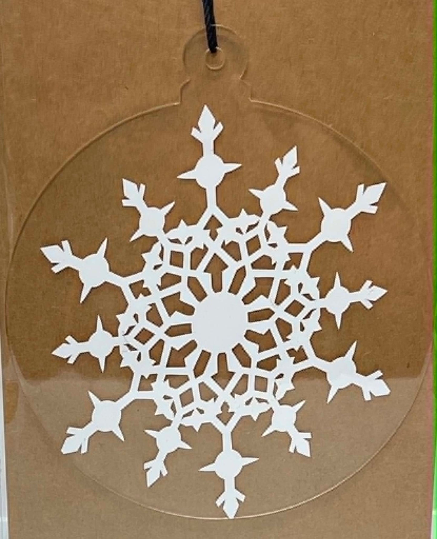 4 IN CLEAR WITH WHITE SNOWFLAKES 3 OPTIONS TO CHOOSE FROM