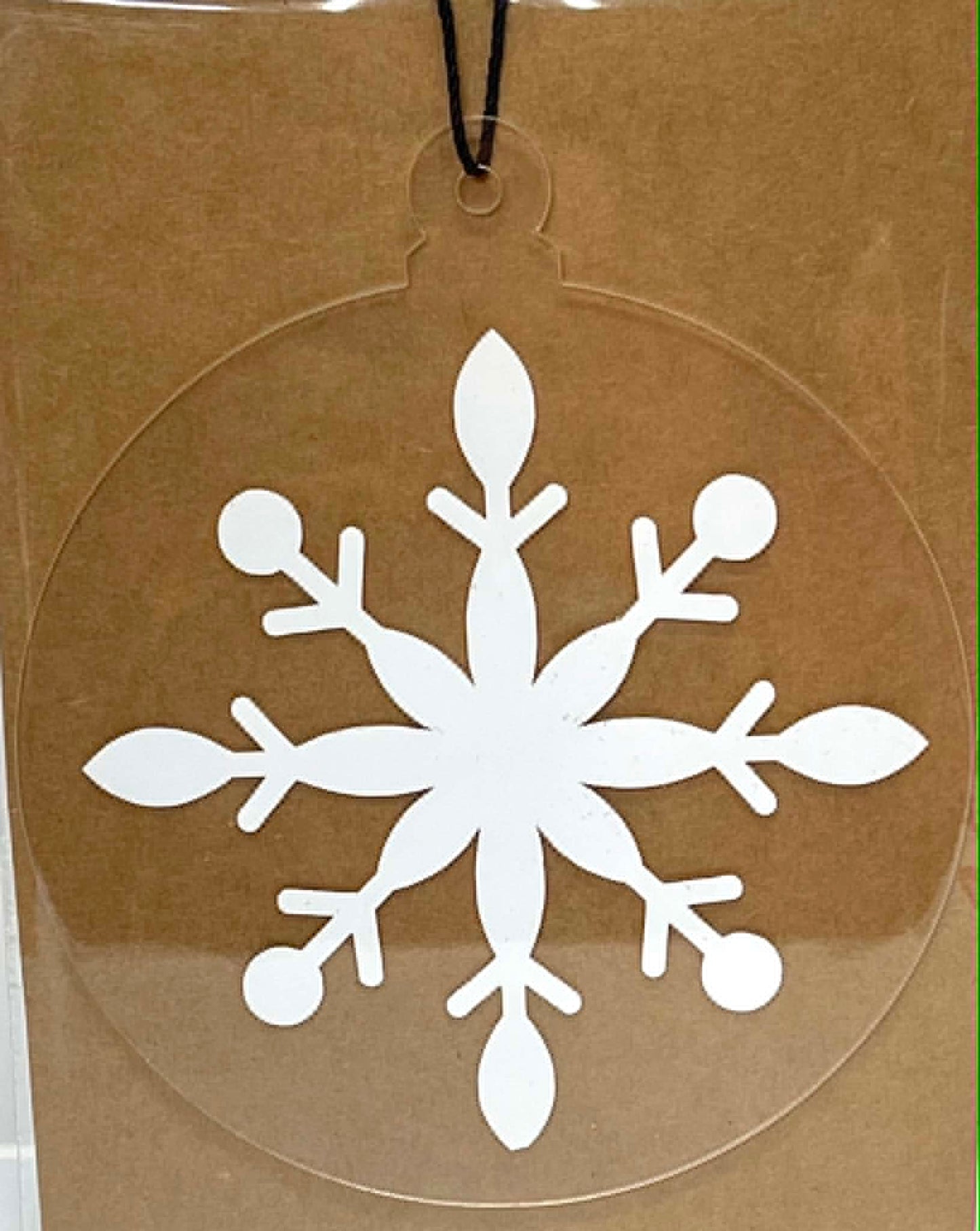 4 IN CLEAR WITH WHITE SNOWFLAKES 3 OPTIONS TO CHOOSE FROM