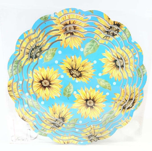 BLUE WITH SUNFLOWERS