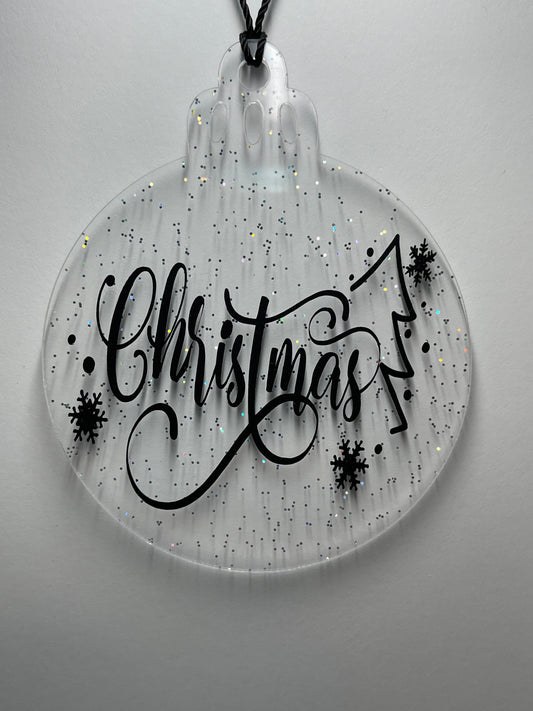 3 IN CLEAR GLITTER CHRISTMAS WITH TREE