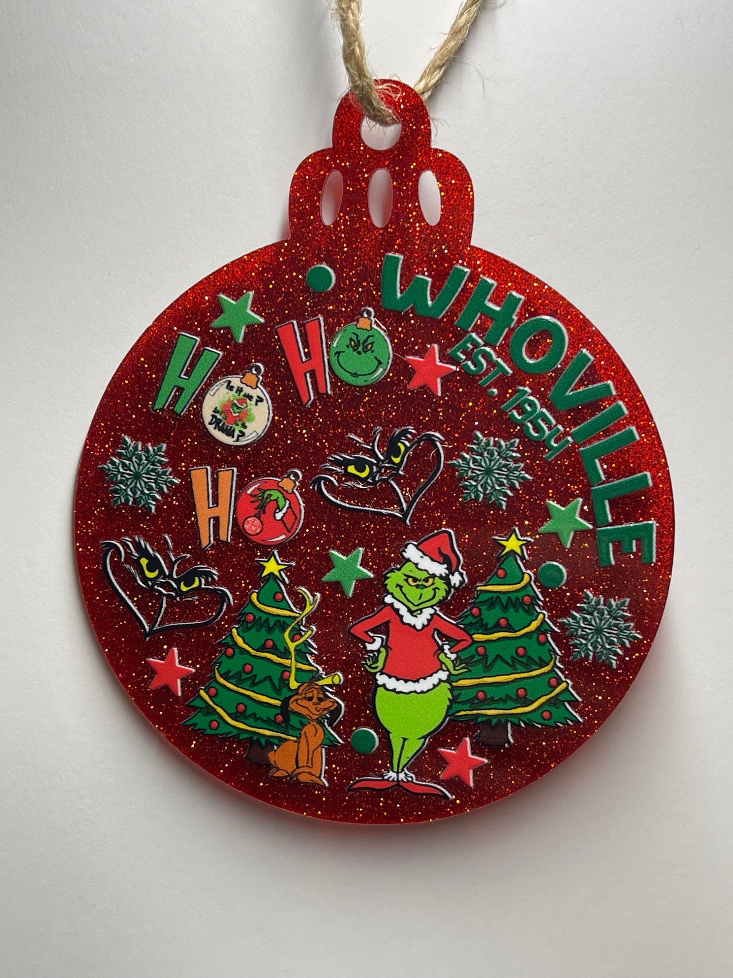 3 PC SET GRINCH ON RED