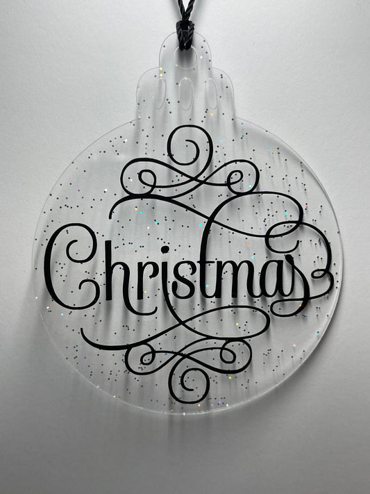 3 IN CLEAR GLITTER CHRISTMAS