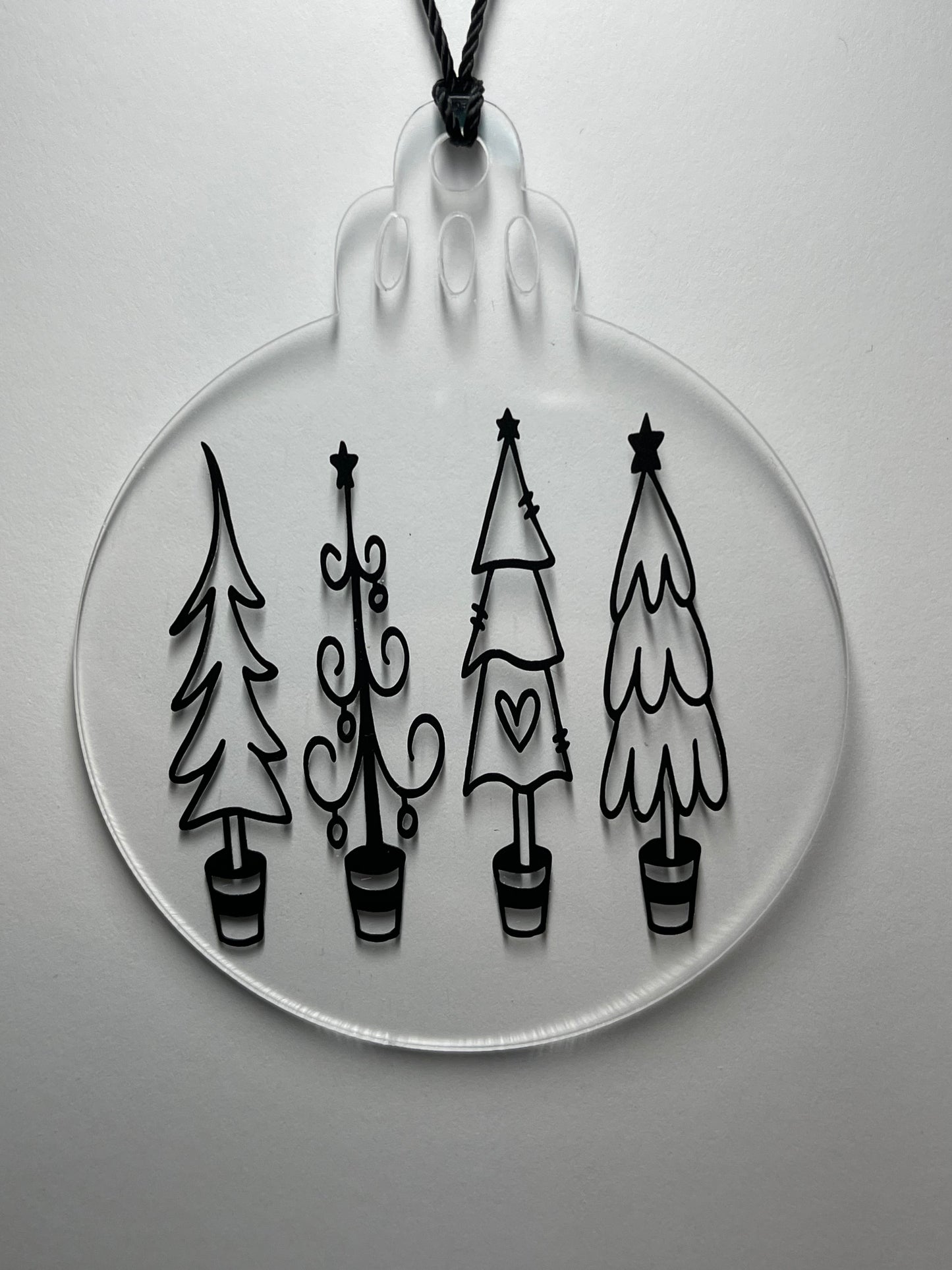 3 IN CLEAR CHRISTMAS TREES