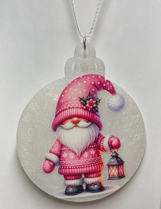 WHITE MARBLED CHRISTMAS GNOME