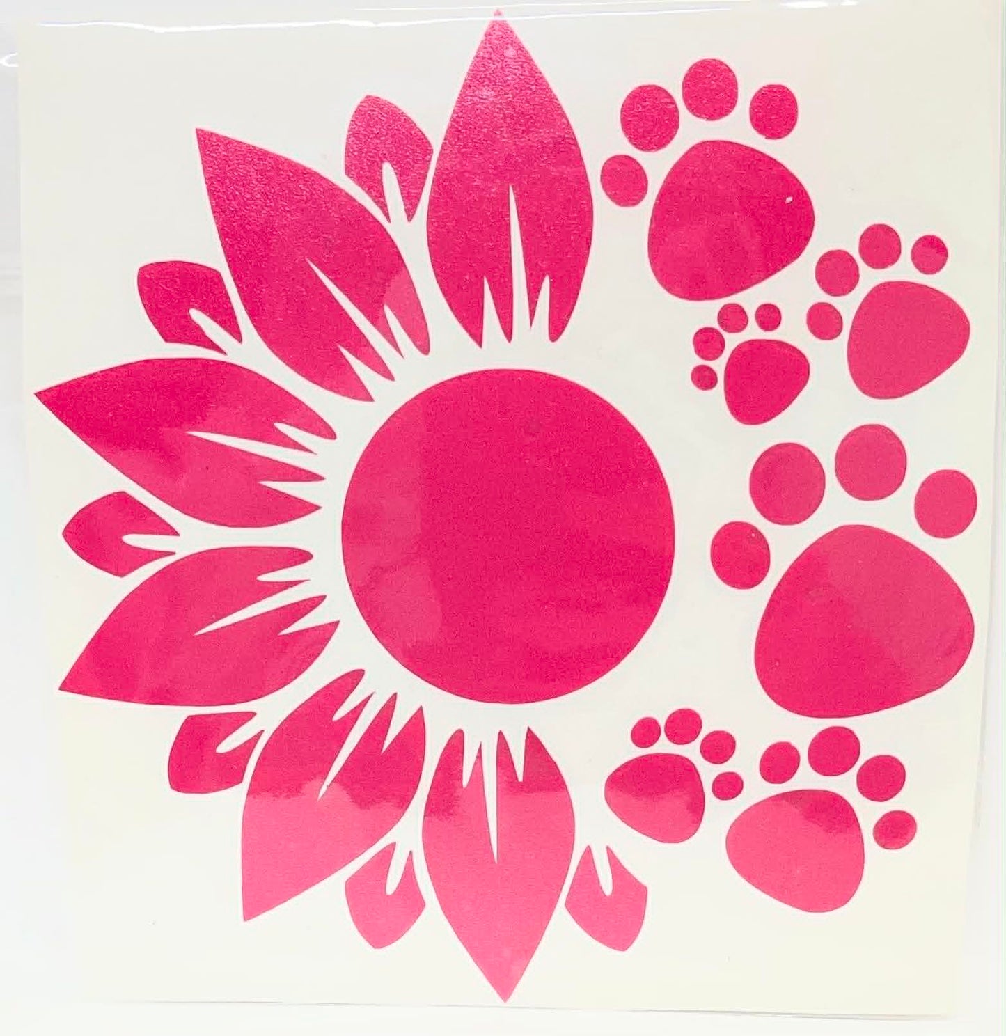 SUNFLOWER WITH PAW PRINTS