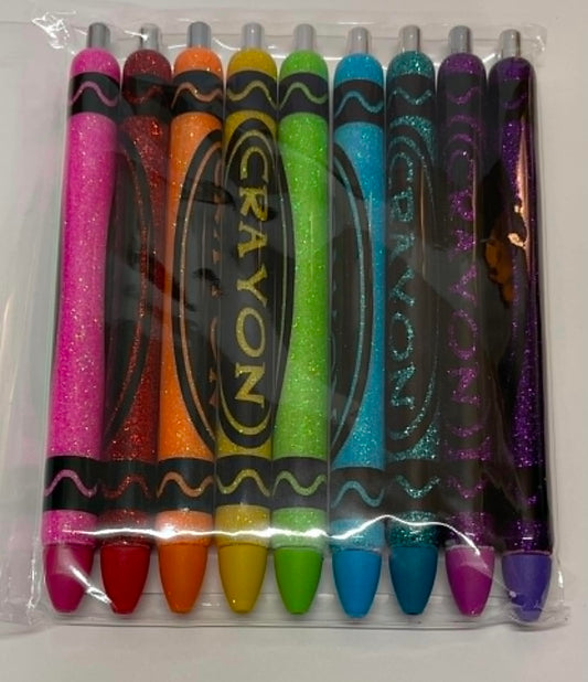 CRAYON INK JOY GEL PENS 9 COUNT