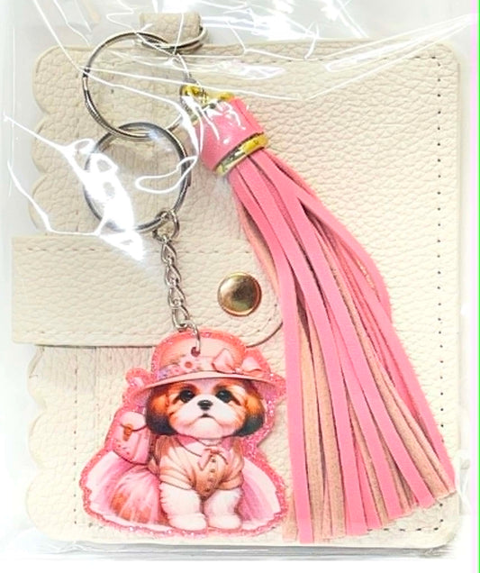 CREAM WITH PRINCESS DOG WITH HAT