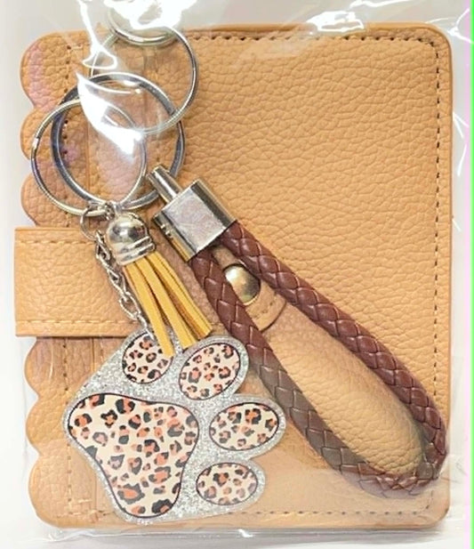 TAN WITH LEOPARD PAW PRINT