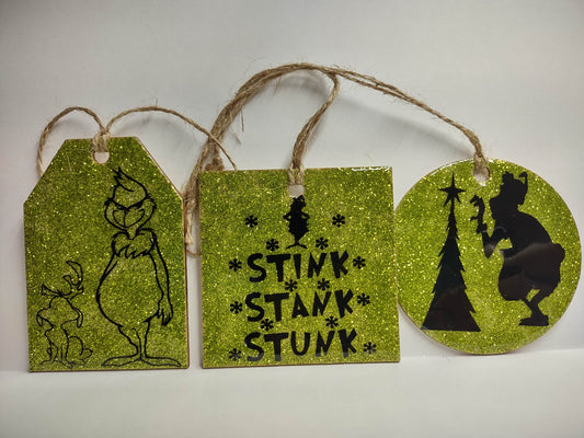 Grinch and Max, Stink Stank Stunk, Grinch with Tree Set of 3
