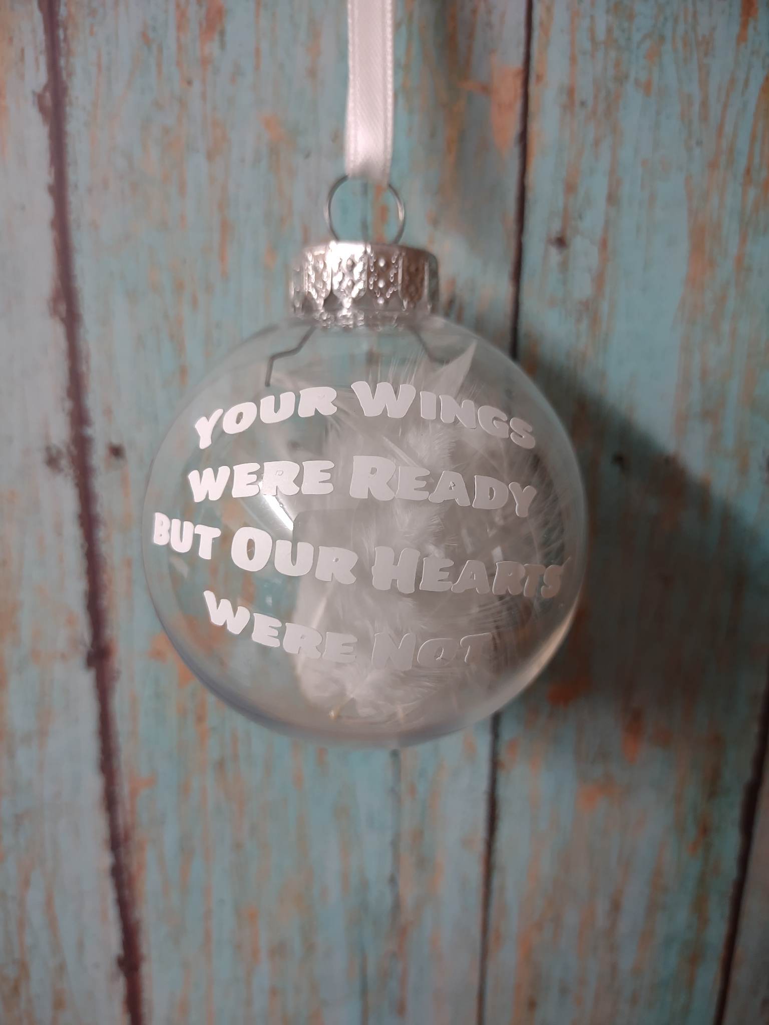 Small - Bubble Letter with White Ribbon – ABCreations