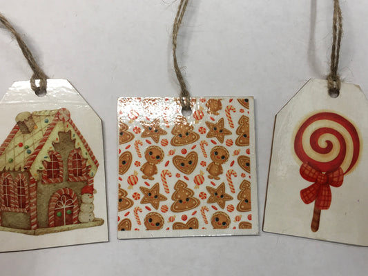 Gingerbread House and Lollipop Set of 3
