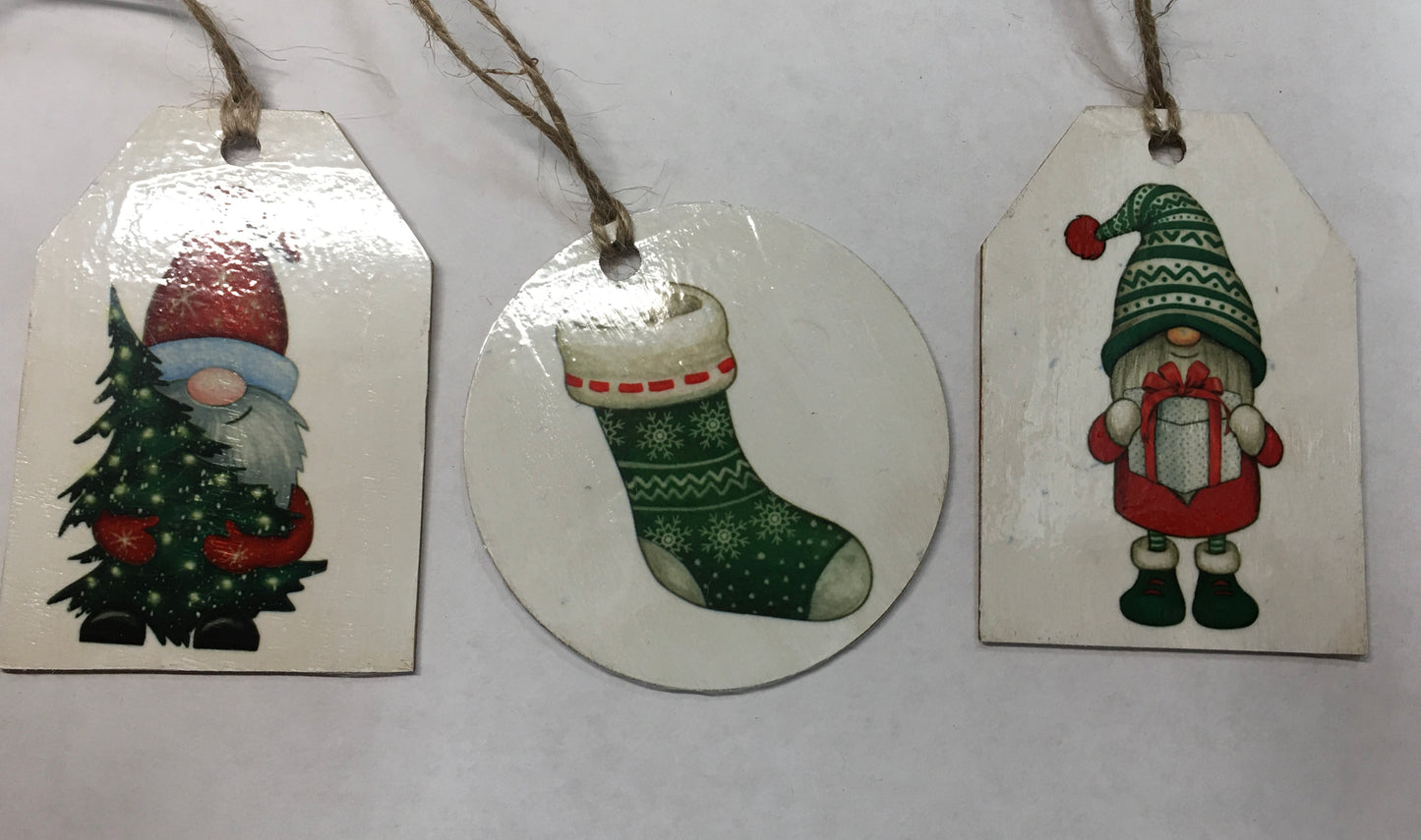 Gnomes and Stocking Set of 3