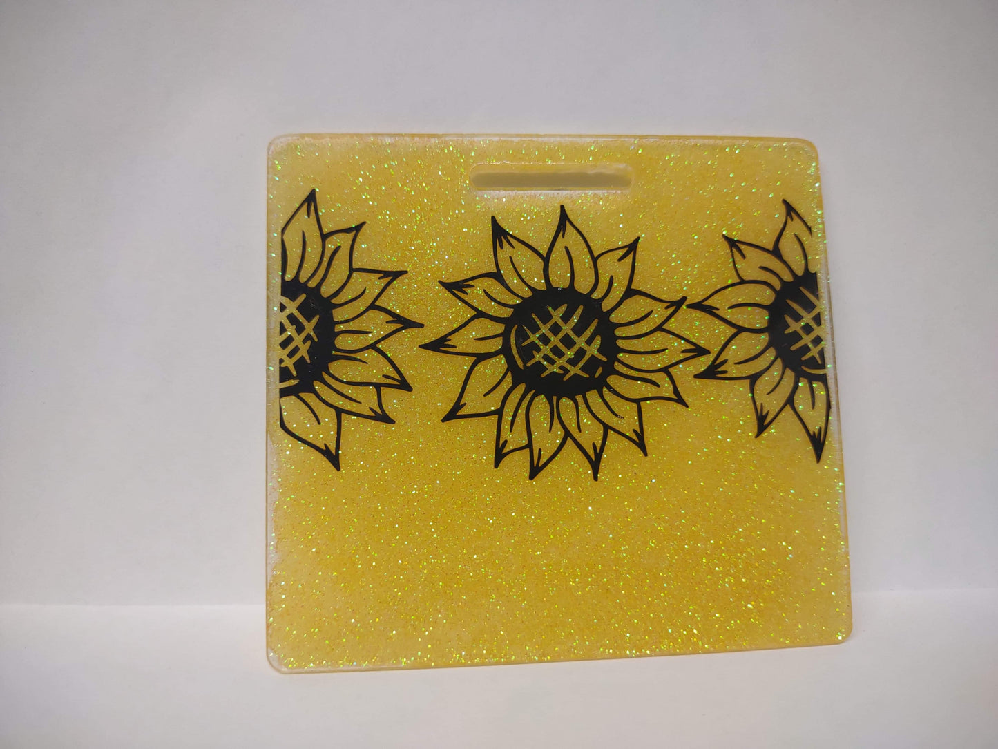 Sunflower with Yellow Glitter Horizontal