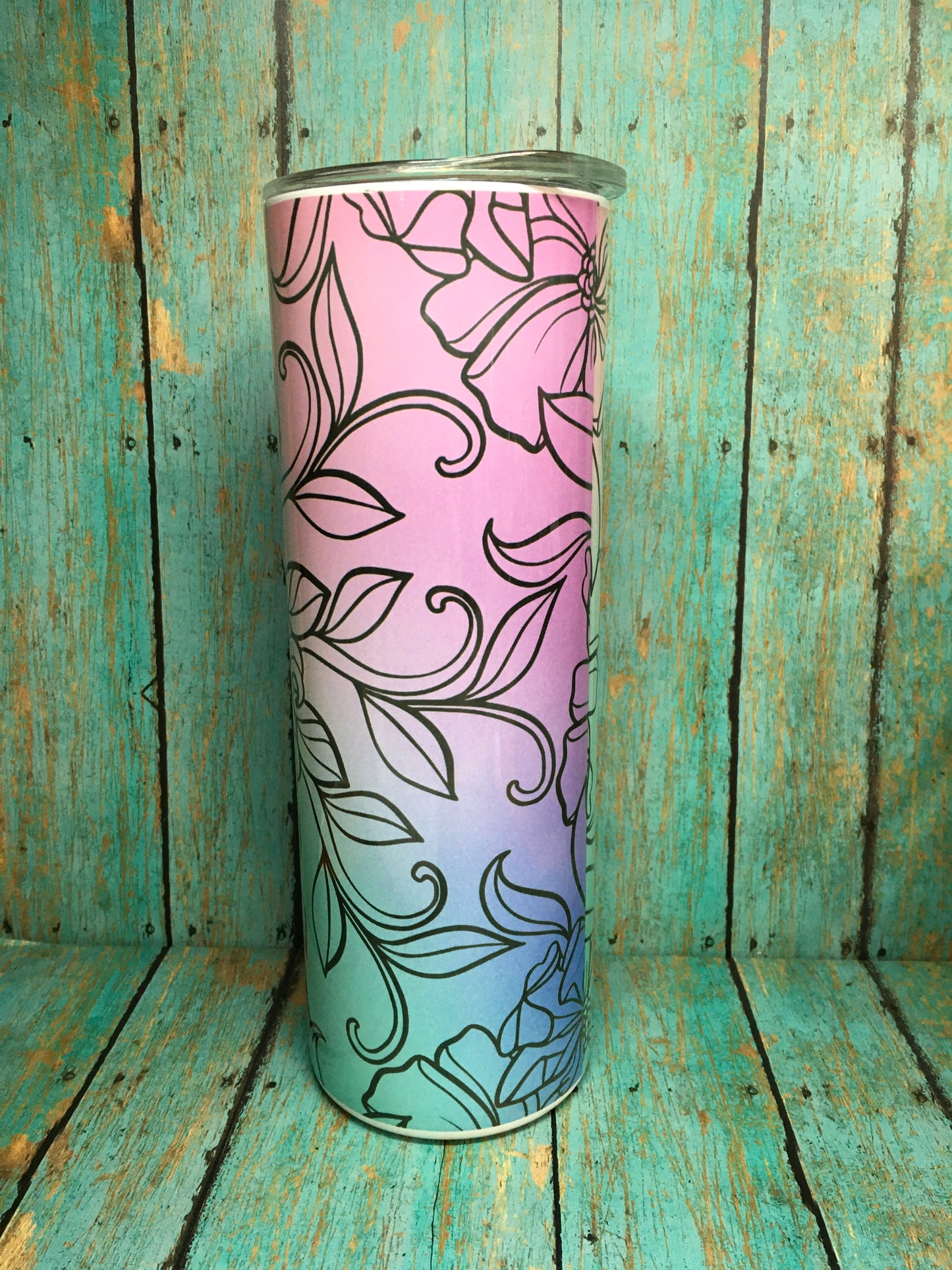 Ombré with Floral Overlay
