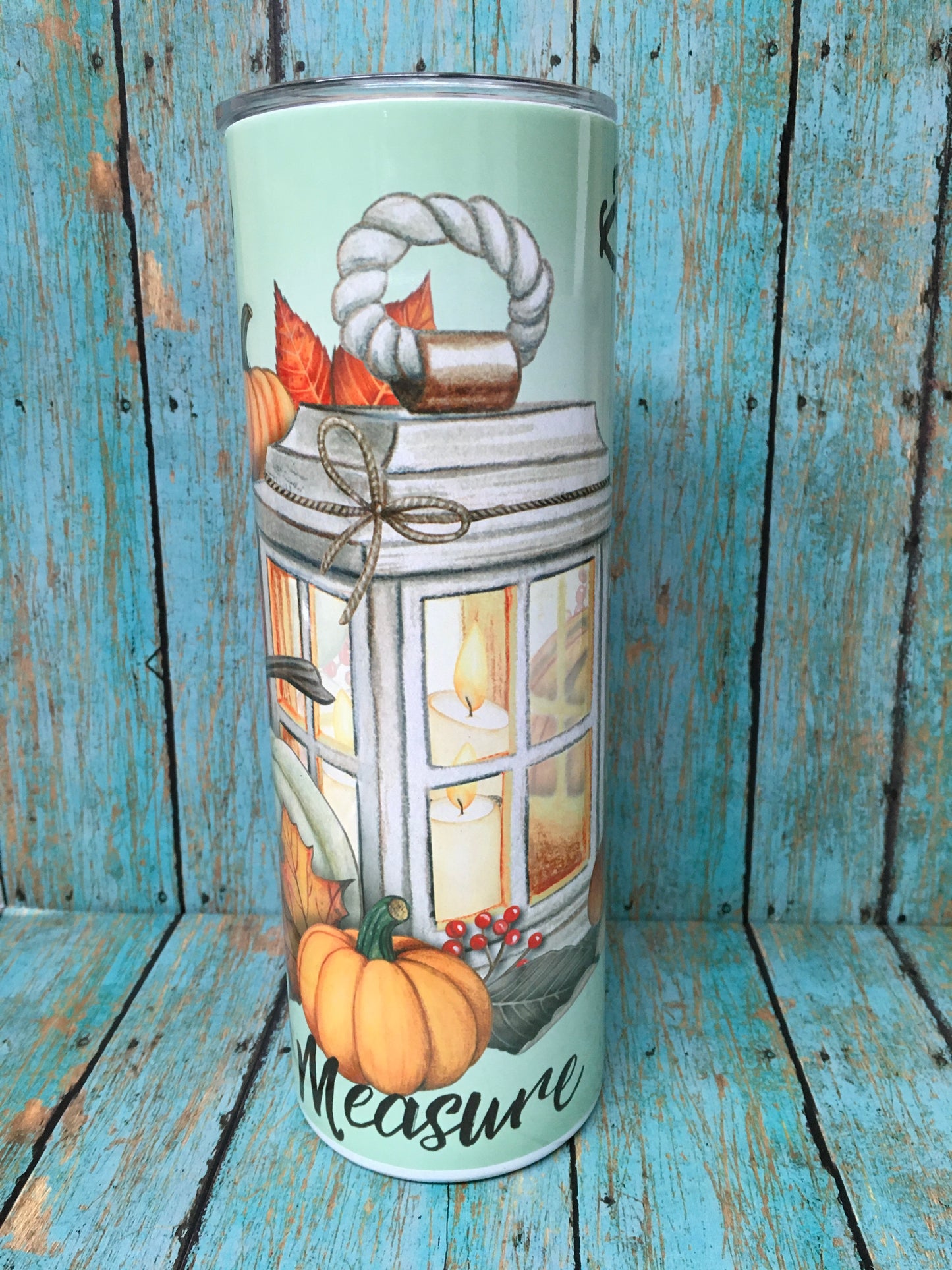 Lantern with Pumpkins Blessed Beyond Measure