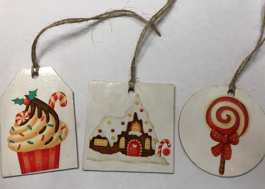Gingerbread House, Cupcake, Lollipop Set of 3