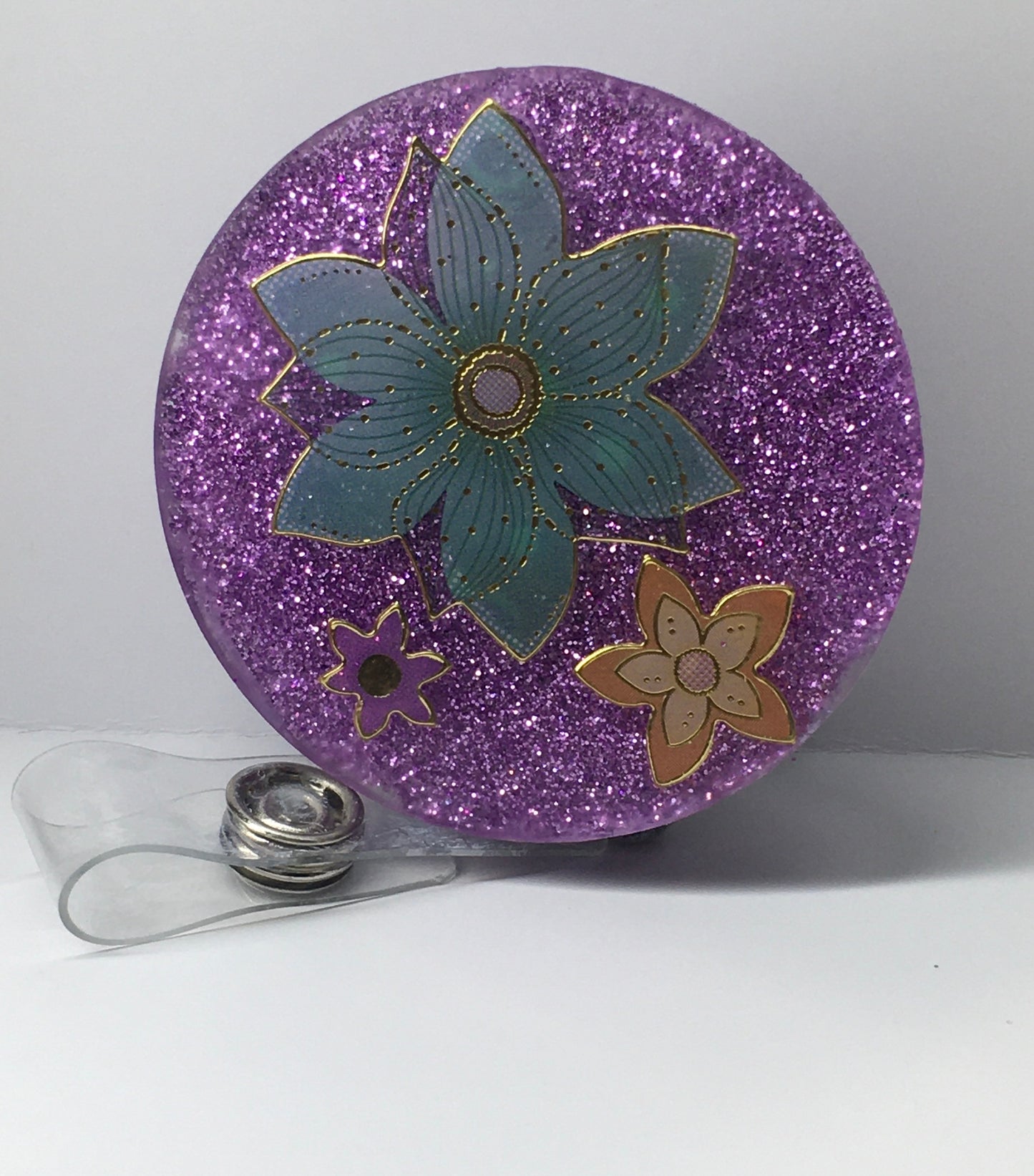 Purple with flowers