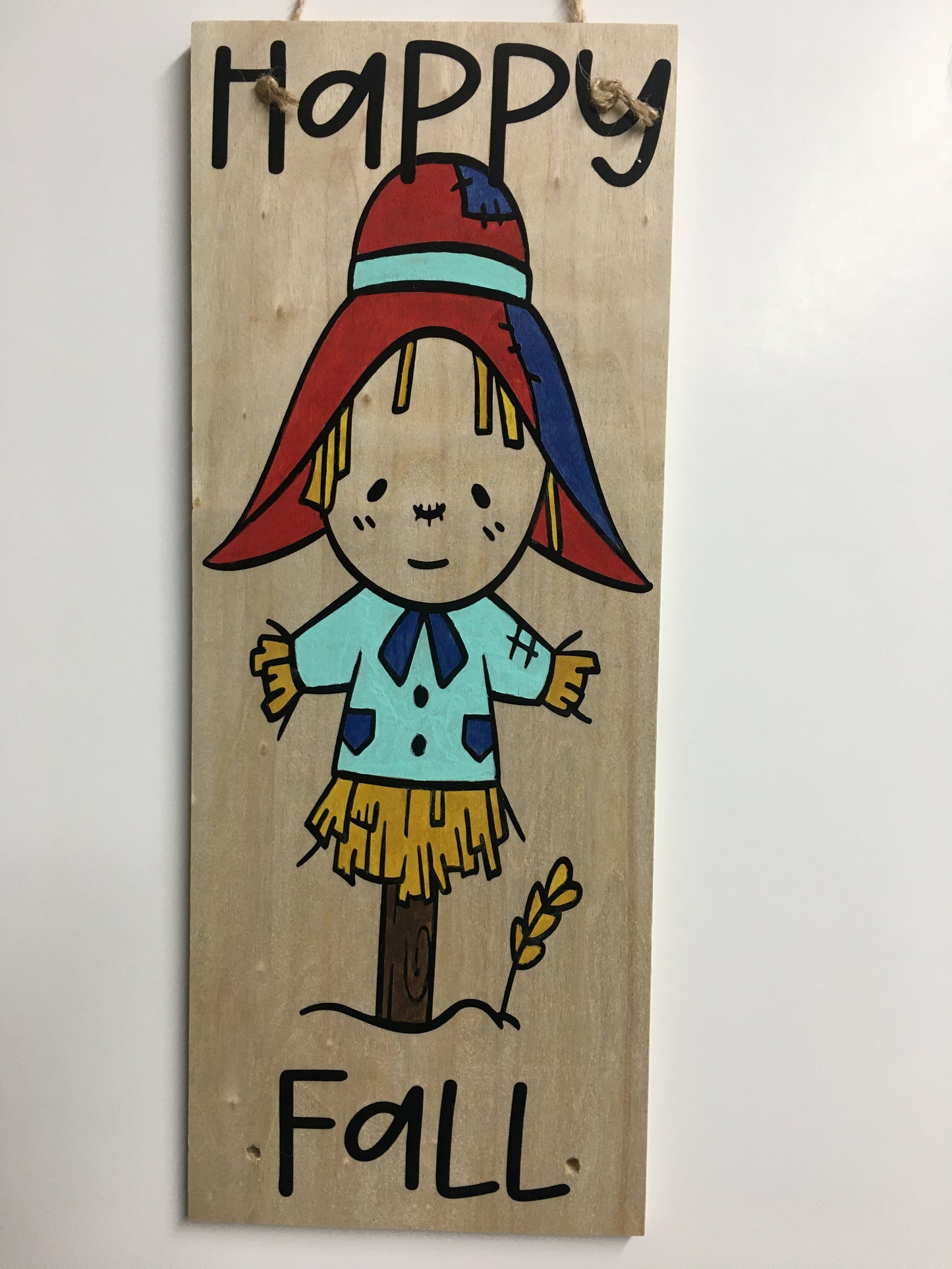 Double-sided Red and Light Blue Scarecrow/Christmas Tree