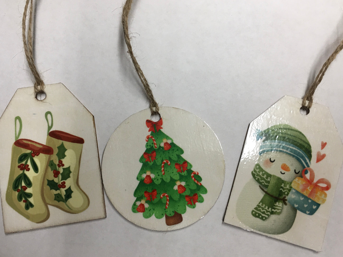 Christmas Tree, Stockings, Snowman Set of 3